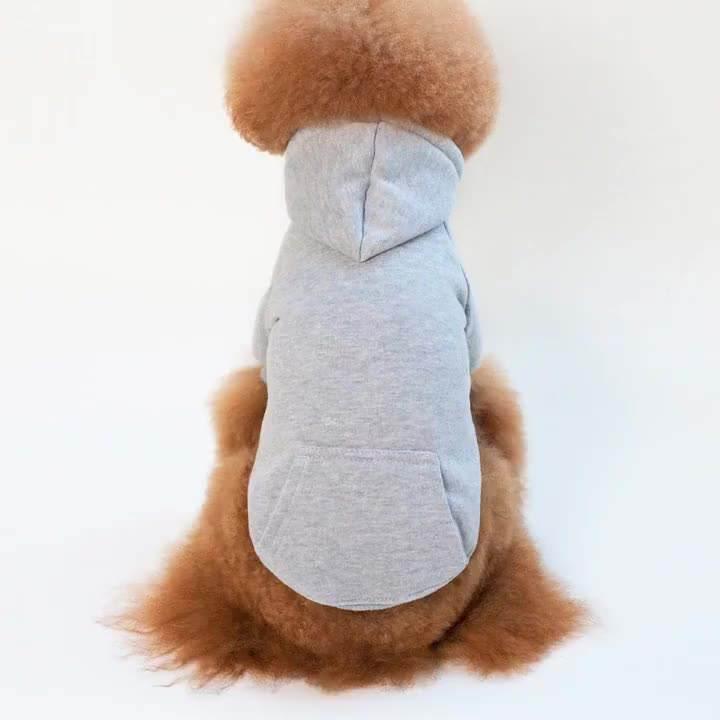 Pet Apparel Custom Multicolor Fashion Classic Warm Blank Cotton Polyester Fleece Dog Hoodie