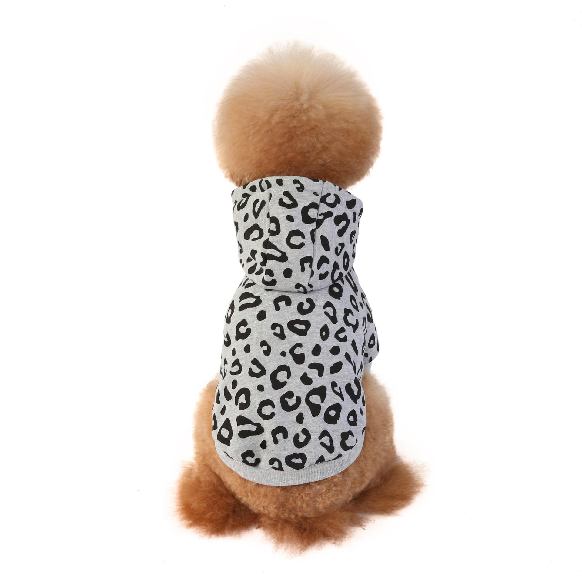 Leopard Print Cheap Pet Dog Clothes Add Logo For Hoodie Styles Made In China