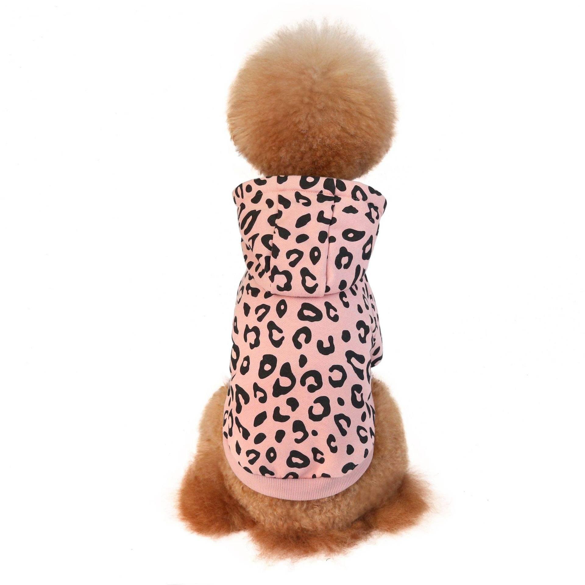 Leopard Print Cheap Pet Dog Clothes Add Logo For Hoodie Styles Made In China