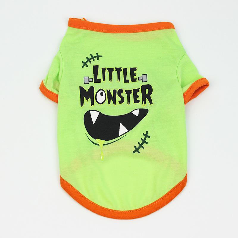 Summer Cartoon Print T-shirt Custom Dog Vest Clothes Wholesale Dog Clothes