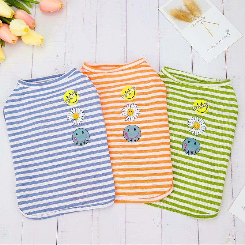 Wholesale Lovely Stripe Dog Clothes Summer Pet Clothing