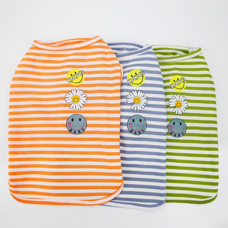 Wholesale Lovely Stripe Dog Clothes Summer Pet Clothing