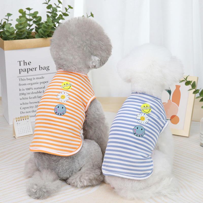 Wholesale Lovely Stripe Dog Clothes Summer Pet Clothing