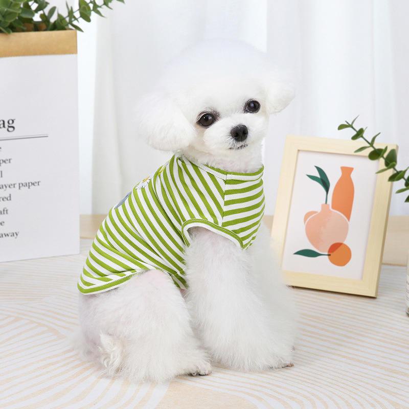 Wholesale Lovely Stripe Dog Clothes Summer Pet Clothing