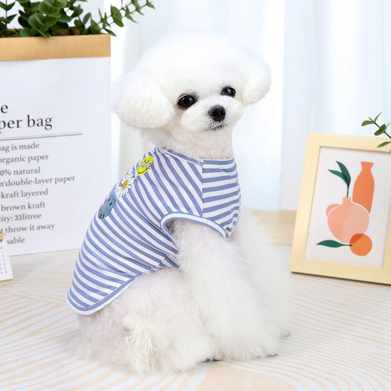 Wholesale Lovely Stripe Dog Clothes Summer Pet Clothing