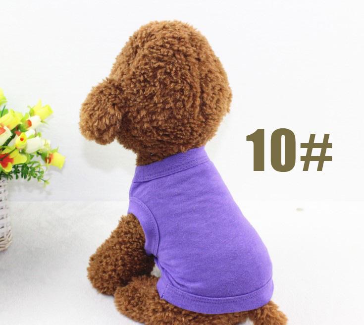 Ropa Para Mascotas Wholesale Summer Cheap Cotton Plain Color Pet Clothes Blank Dog T Shirt