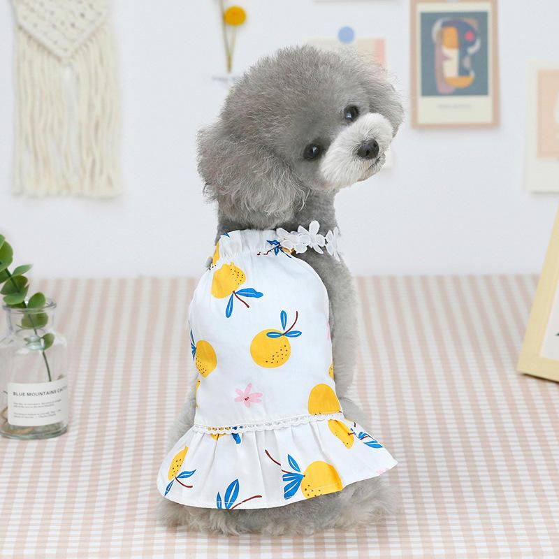 New Style Wholesale Cute Pet Cloth Designer Summer Dog Dress Clothes