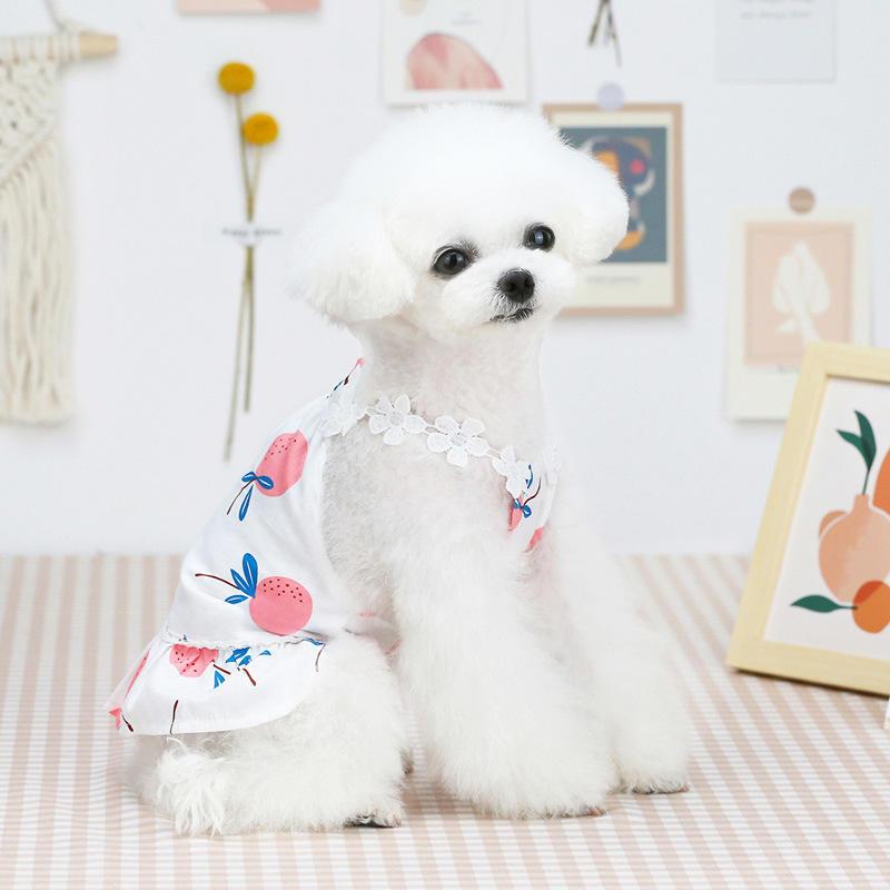 New Style Wholesale Cute Pet Cloth Designer Summer Dog Dress Clothes