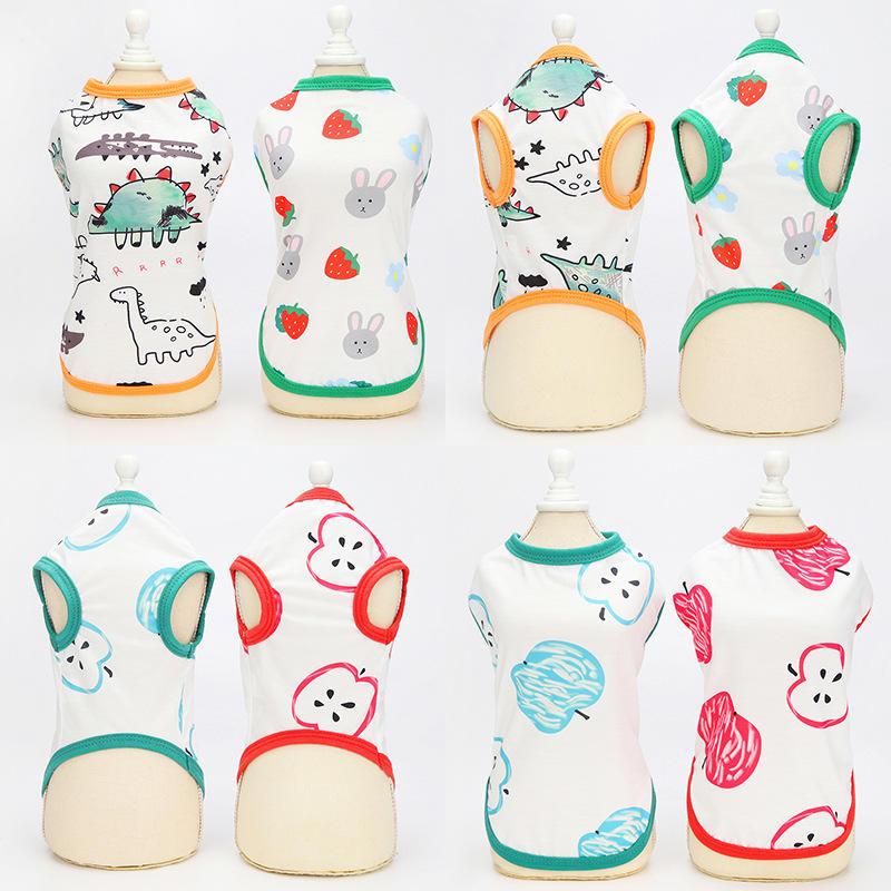 Wholesale Carton Print Warm Pup Small Pet Dog Clothes