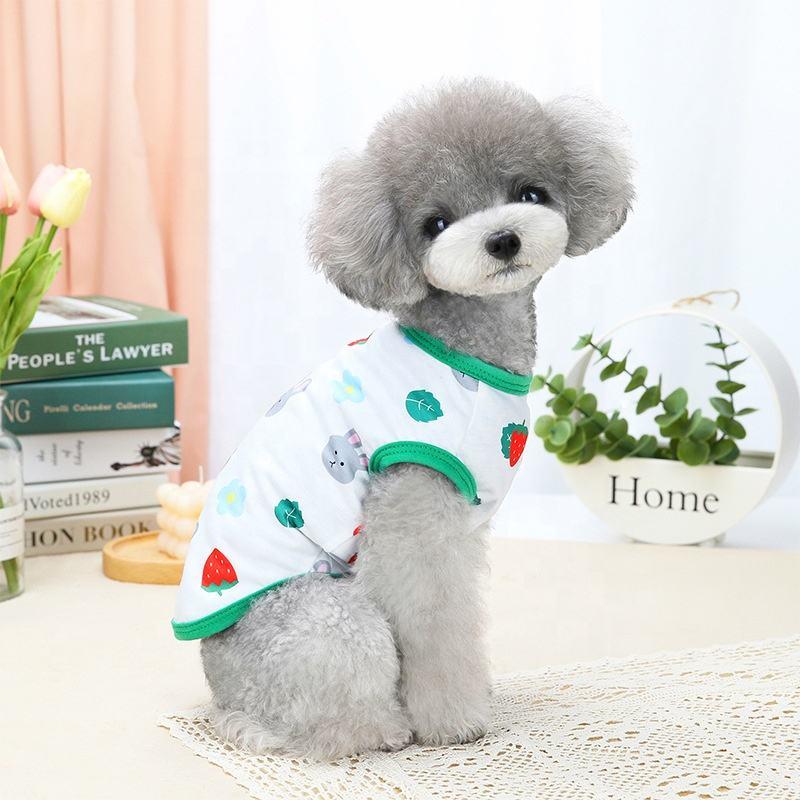 Wholesale Carton Print Warm Pup Small Pet Dog Clothes