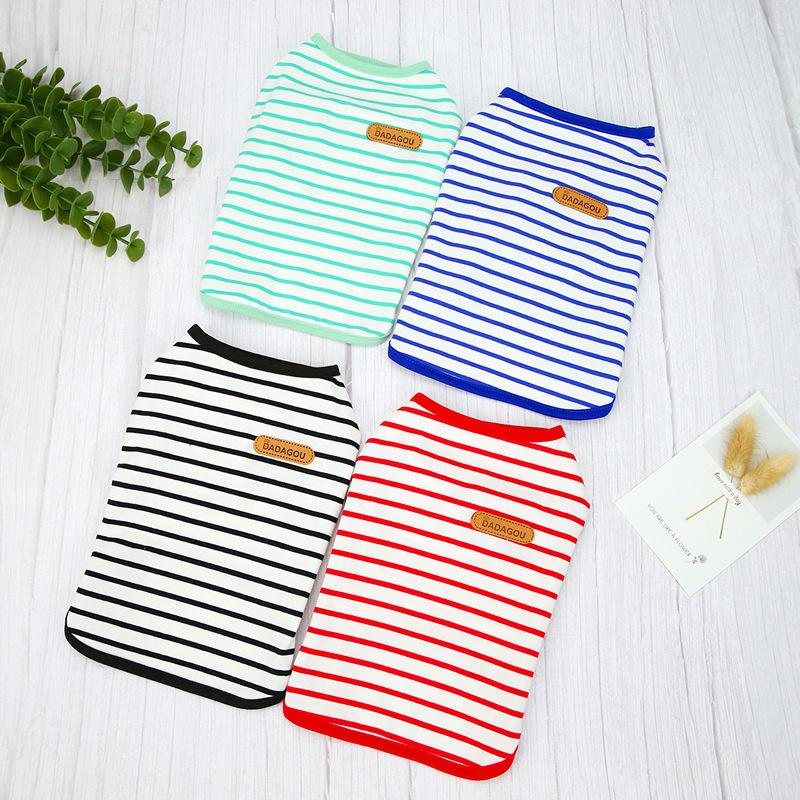 Pet Vest Custom Wholesale Classical Stripe Summer Dog Clothes