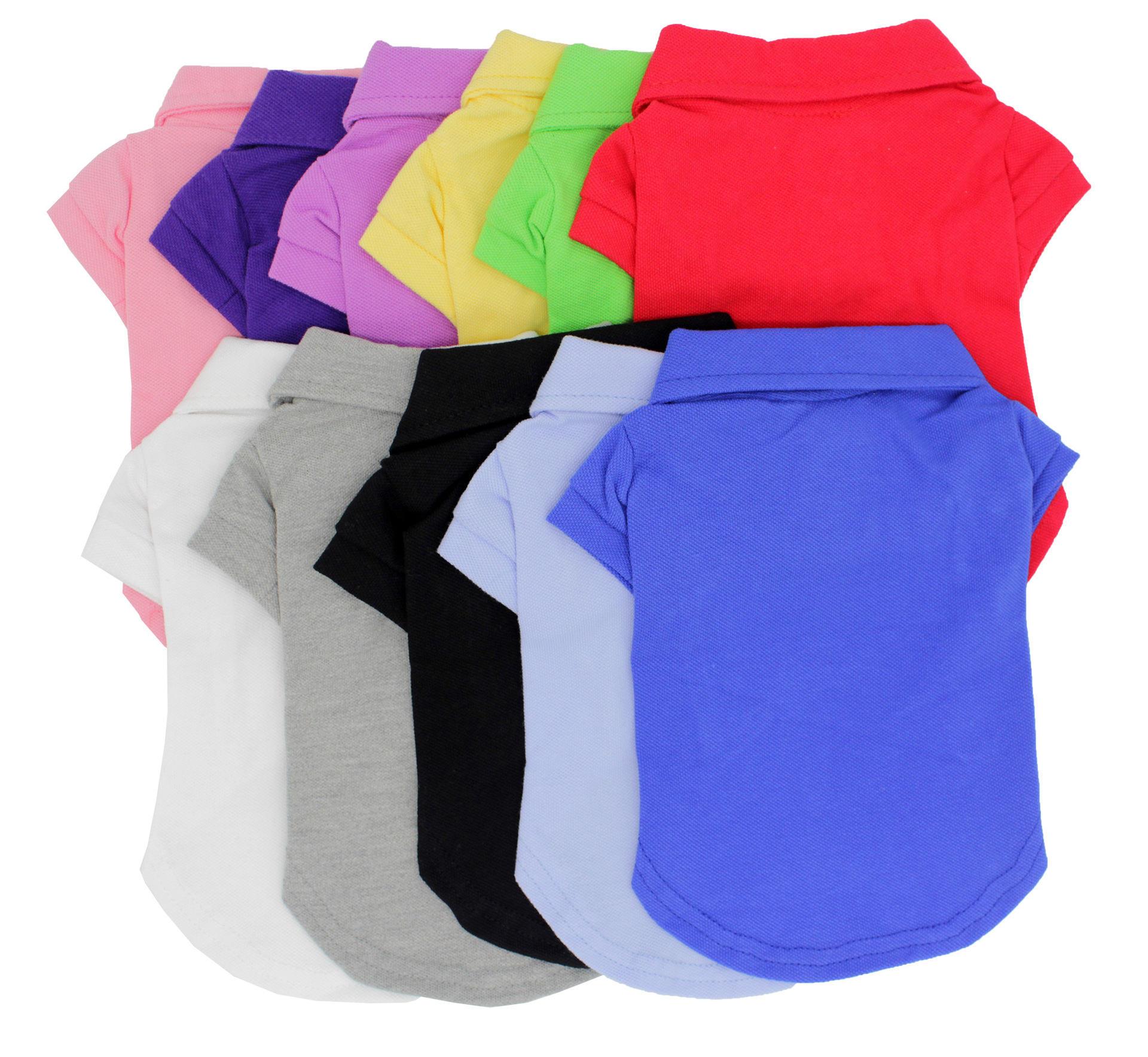 New Arrival All Season Double Sided Pique Cotton 11 Colors Comfortable Plain Blank Dog Polo Shirt