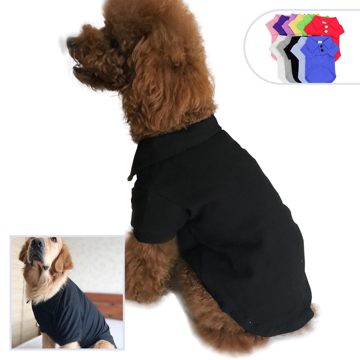 New Arrival All Season Double Sided Pique Cotton 11 Colors Comfortable Plain Blank Dog Polo Shirt