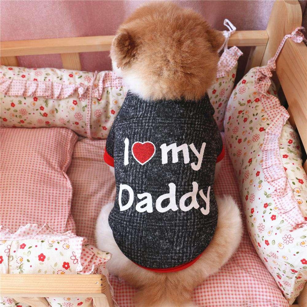 New Style Top Quality Lovely Pet Clothing T-shirt Warm Small Dog Clothes For Autumn Winter