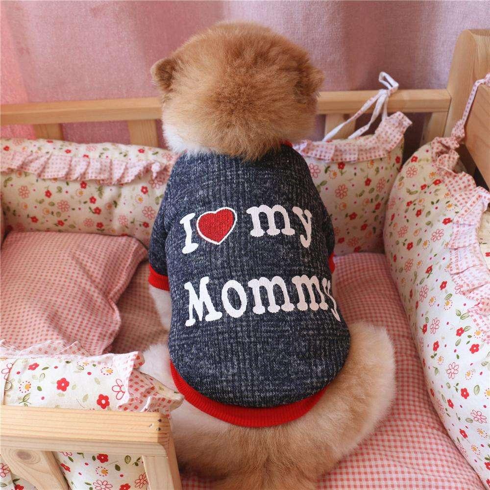 New Style Top Quality Lovely Pet Clothing T-shirt Warm Small Dog Clothes For Autumn Winter