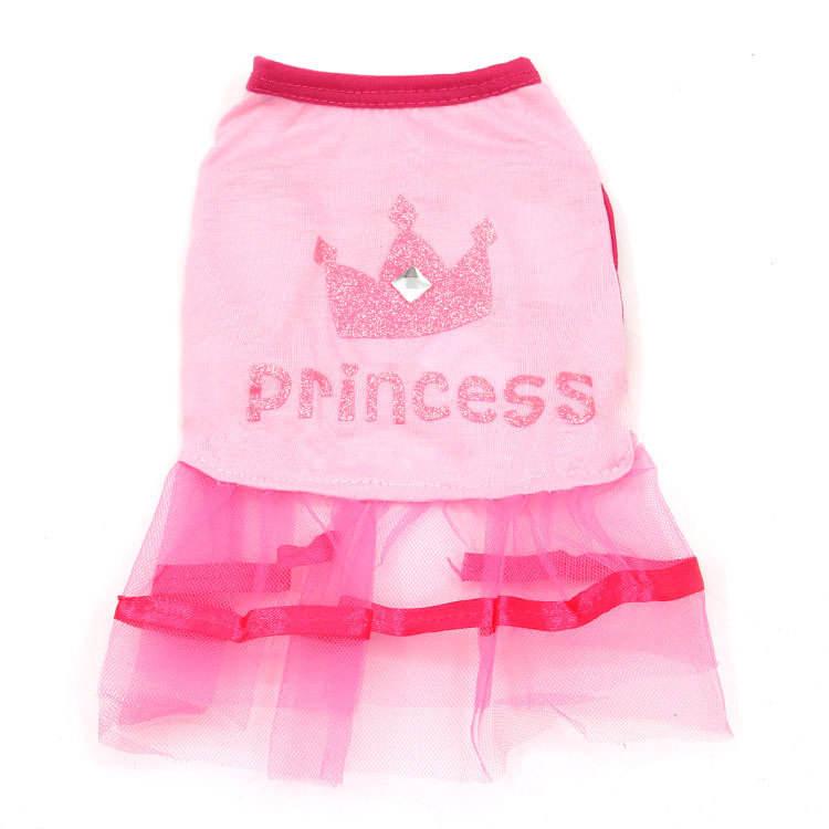 Fashion Black Rose Crown Lace Princess Lovely Dress For Dog