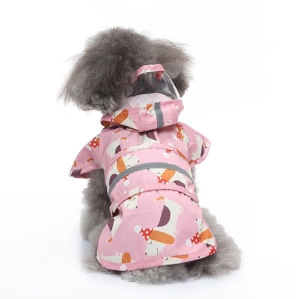 Custom Breathable Reflective Designer Pet Raincoat For Dogs Waterproof