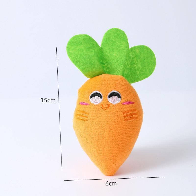 2023 Carrot Interactive Teeth Resistant Bite Squeak Plush Dog Toys Plush Pet Toy