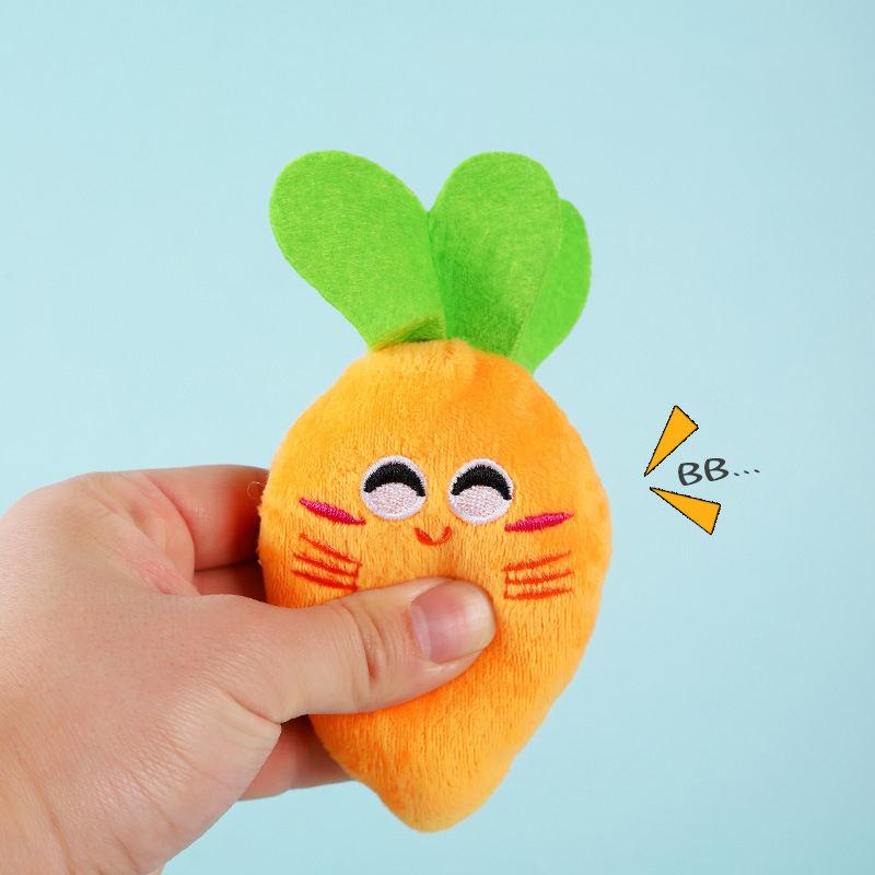 2023 Carrot Interactive Teeth Resistant Bite Squeak Plush Dog Toys Plush Pet Toy