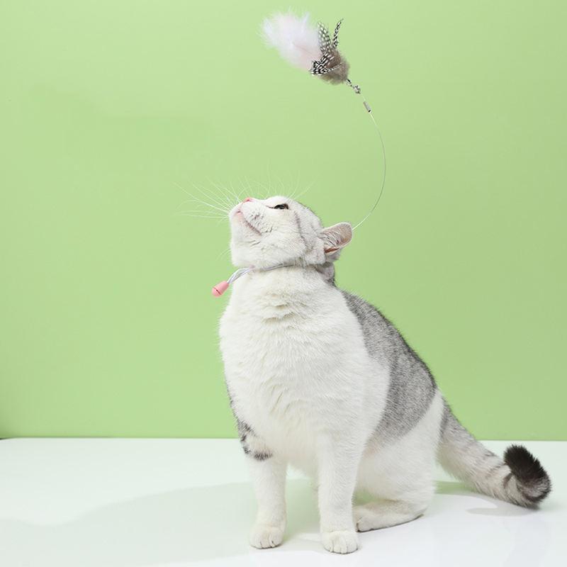 Wearing Steel Wire Feather Funny Cat Stick Toy New Cat Toys Interactive