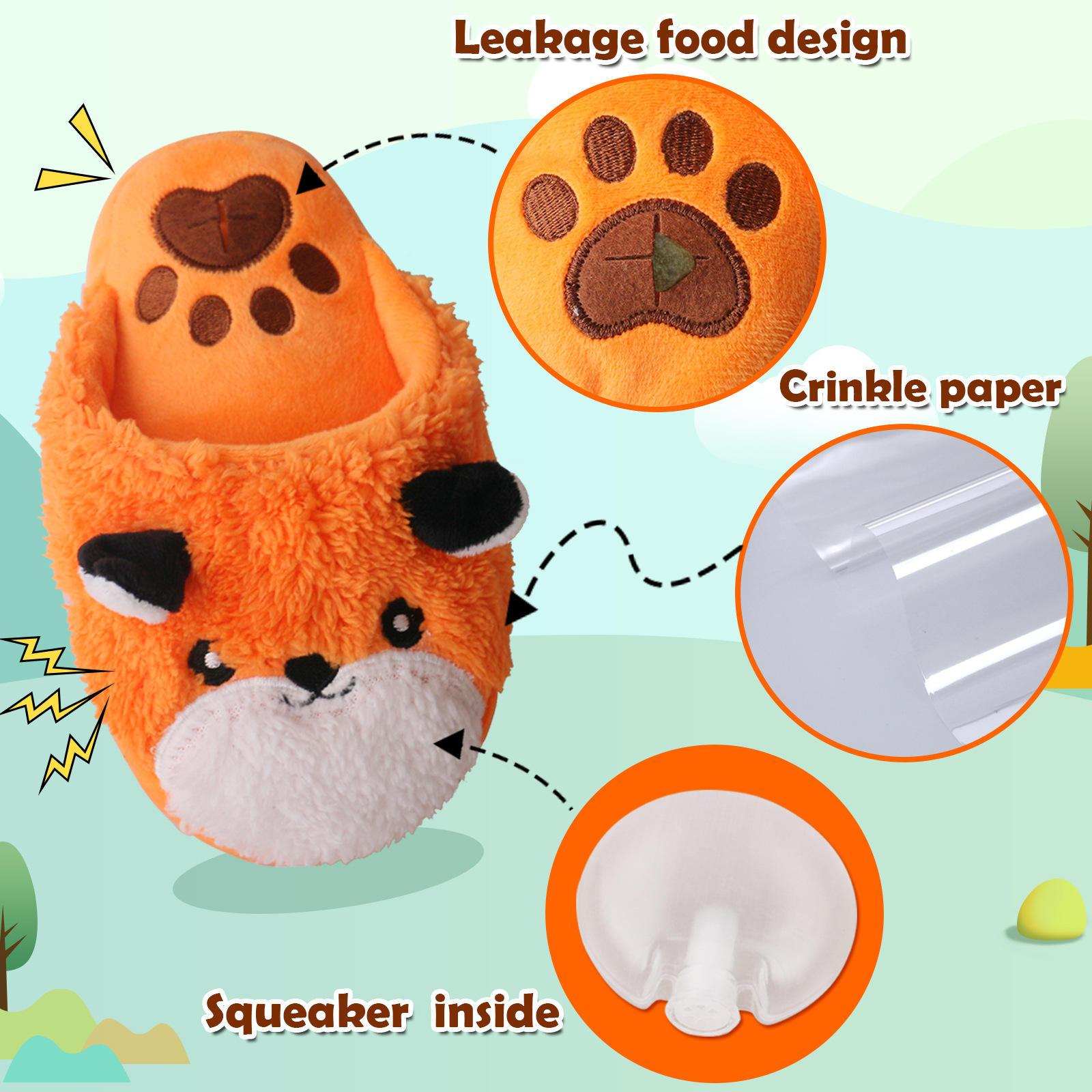 Spot Fox Hot Sale Plush Pet Product Pet Squeak Toys Hide And Seek Dog Toy