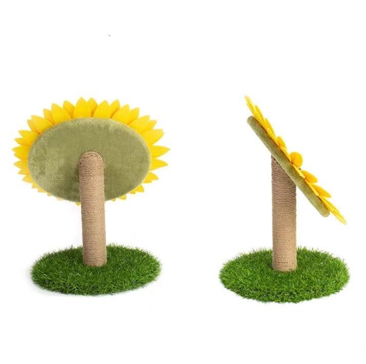 Sisal  New Arrival Flower Shape Pet Toy Cardboard Cat Scratcher Board