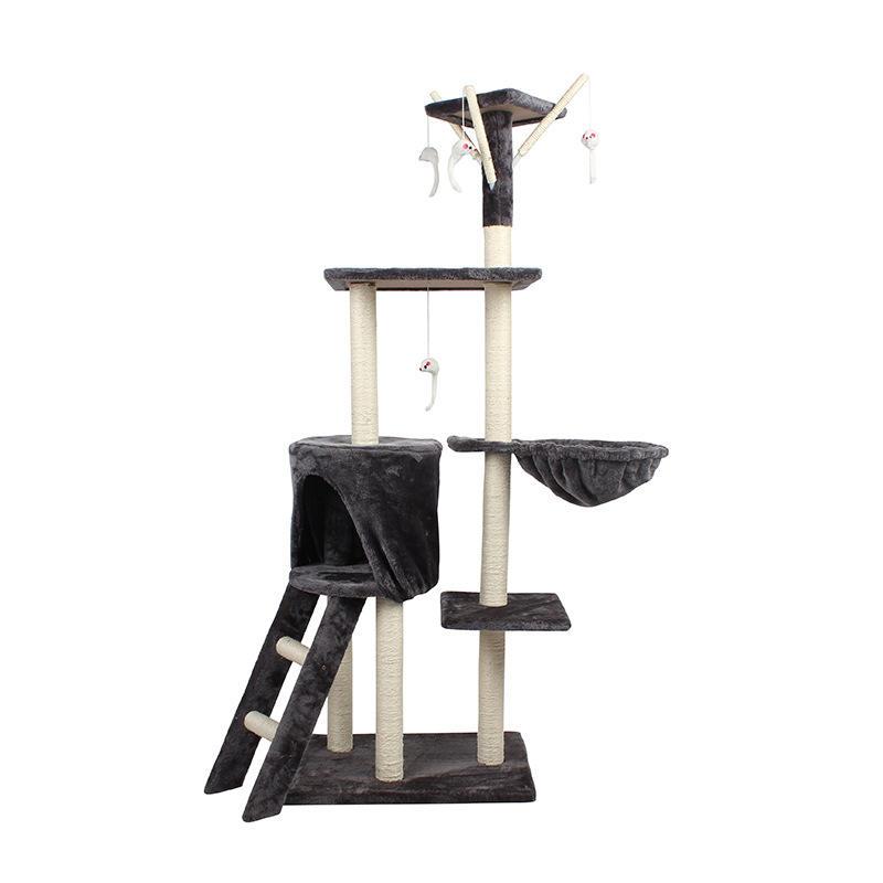 Five Floors Luxury Wooden Scratching Furniture Cat Tree House