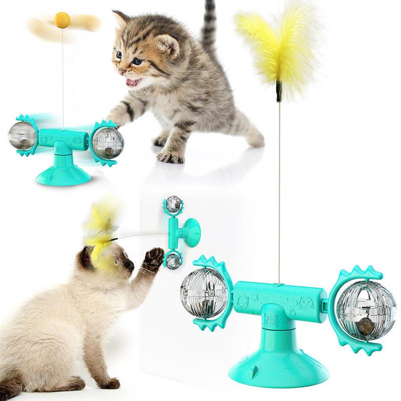 New Arrival Turn Cat Carousel And Stick Cat Toys