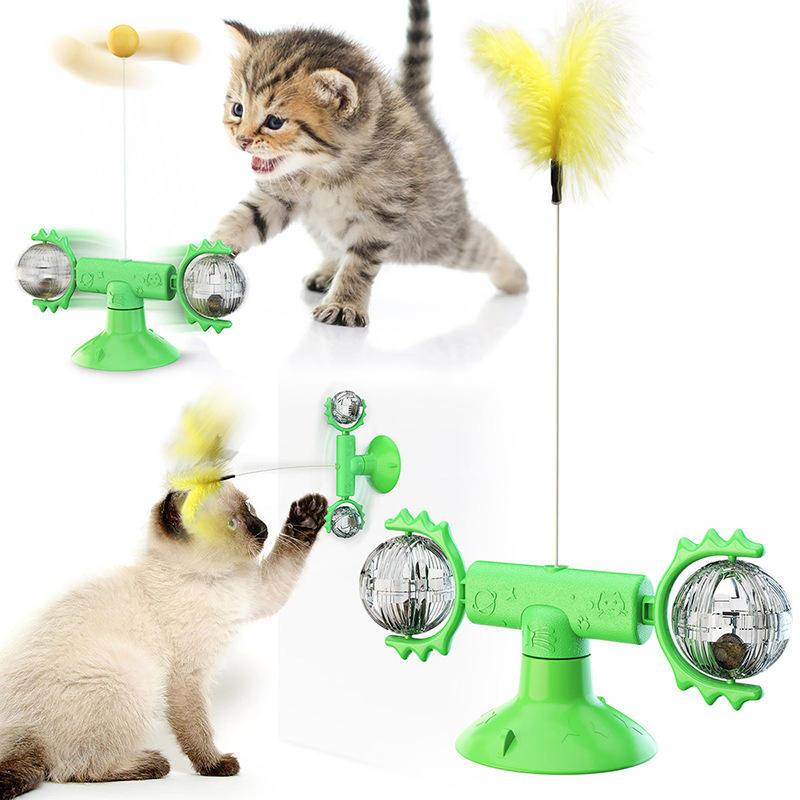 New Arrival Turn Cat Carousel And Stick Cat Toys