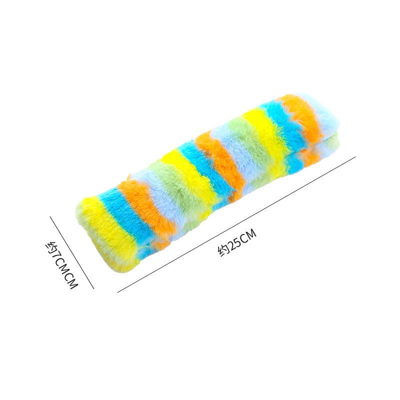 Pet Supplies Rainbow Stripe Sticker 2023 Cat Plush Toy Cat Toys Interactive With Catnip