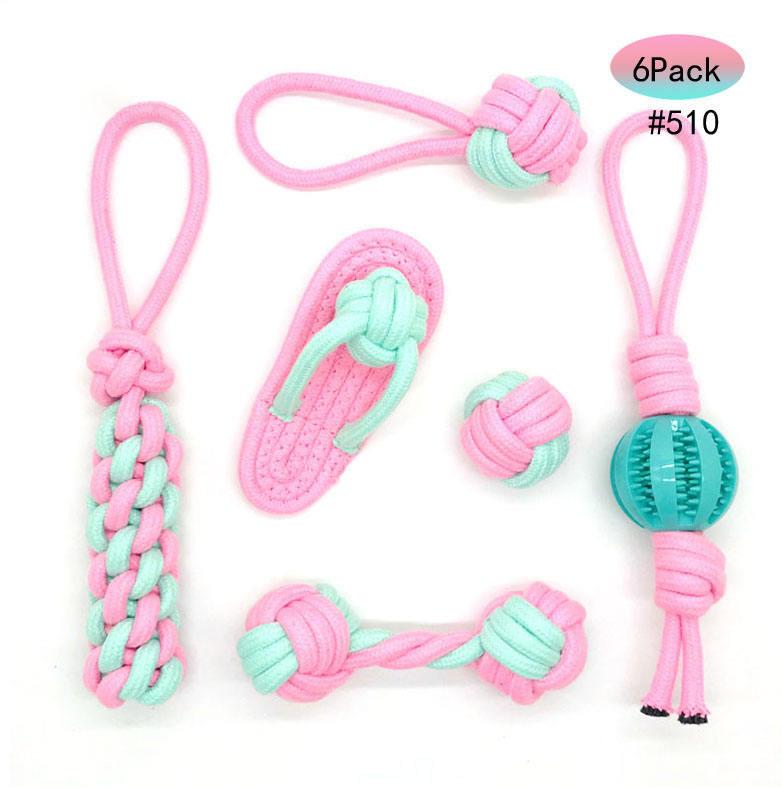 Dog Toy Set Dog Rope Plush Toy Treat Dispenser Ball Puppy Teething Dog Chew Toys Durable Set