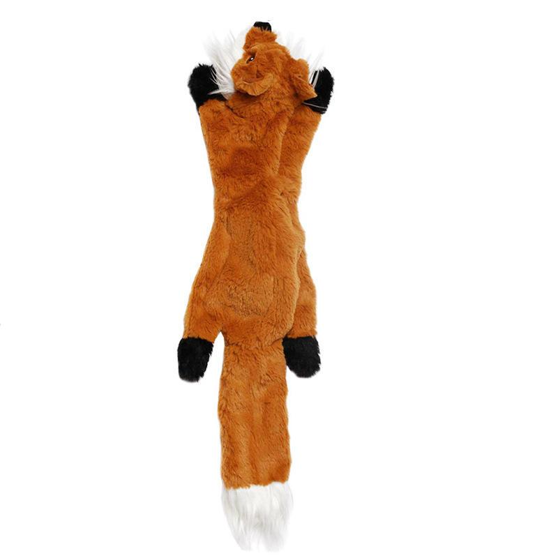 Durable Plush No Stuffing Dog Crinkle Toy Chew Toys Cute Animals Natural Puppy Dog Squeaky Toys