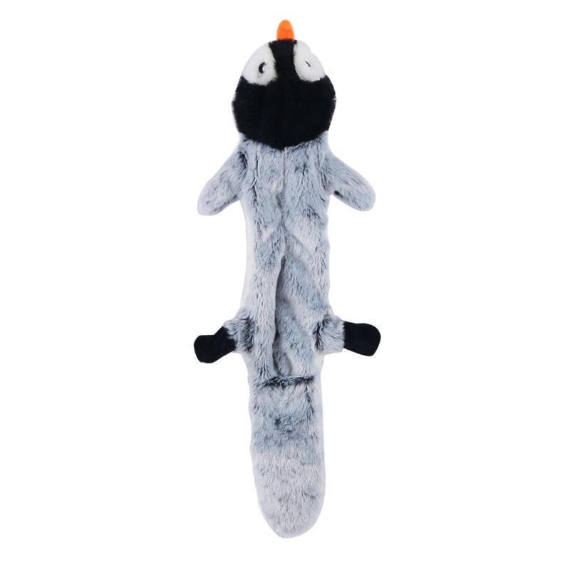 Durable Plush No Stuffing Dog Crinkle Toy Chew Toys Cute Animals Natural Puppy Dog Squeaky Toys