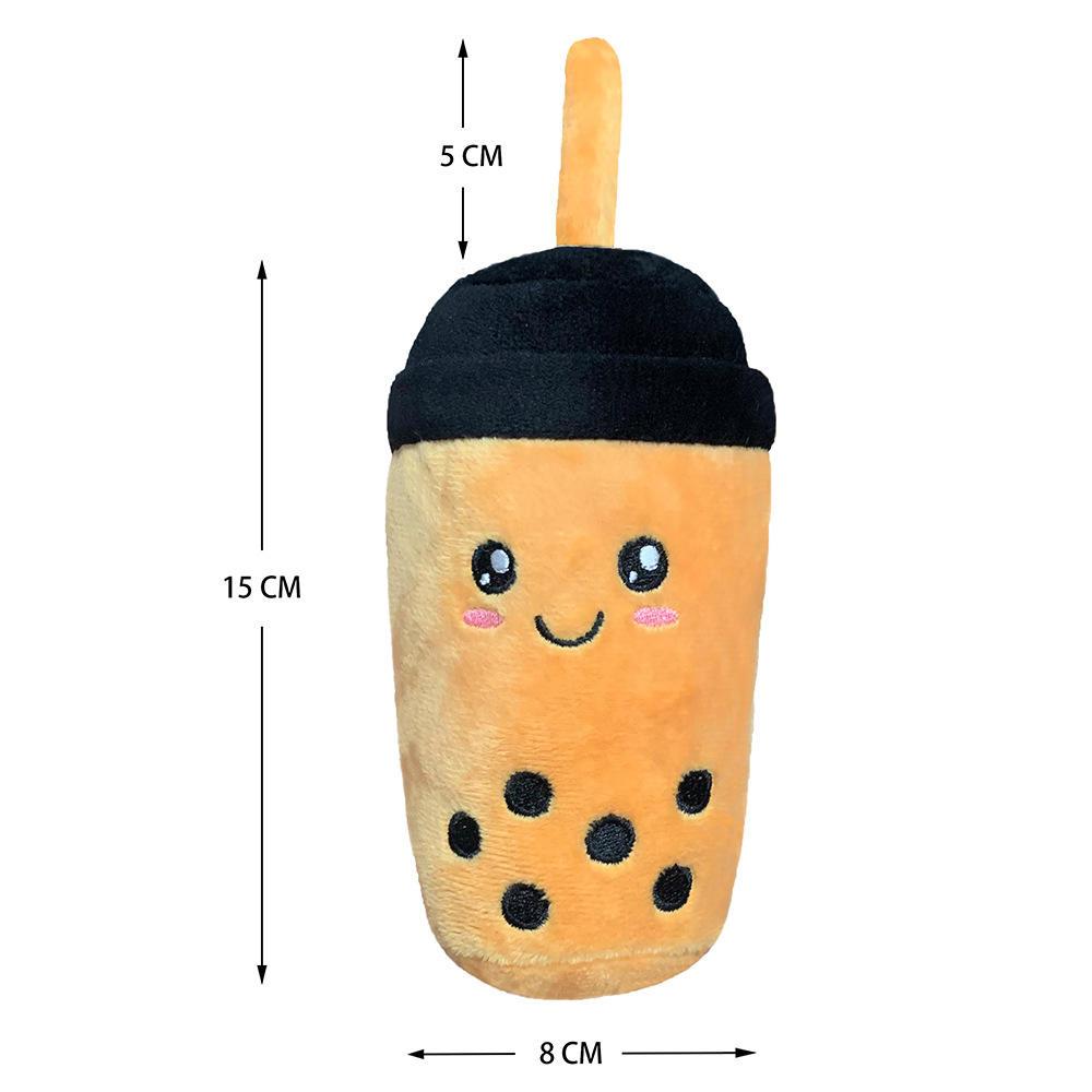 Wholesale French Fries Burger Cola Milk Tea Fast Food Plush Sound Squeaky Pet Dog Toys