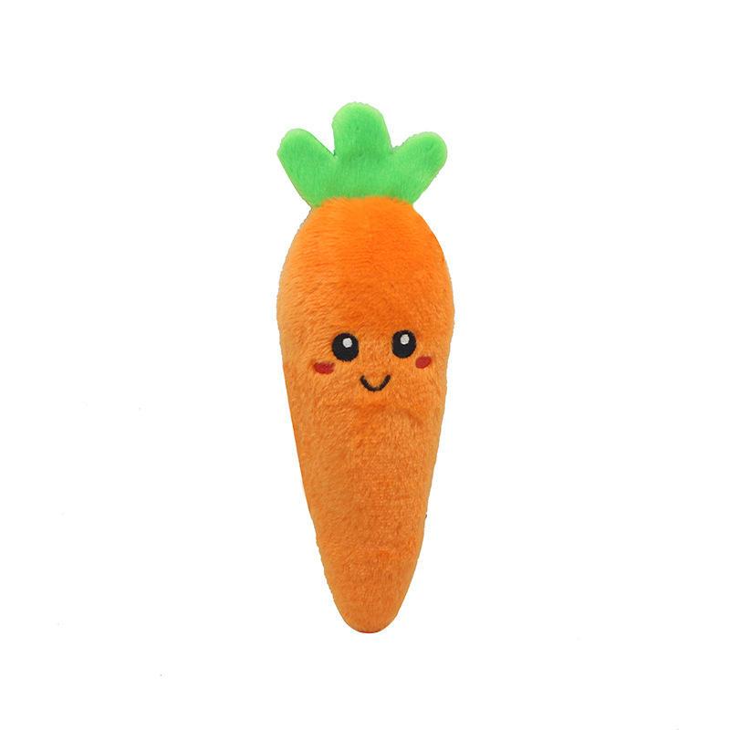 2023 Wholesale Pet Plush Vocal Toys Fruit Vegetables Dog Cats Toy Supplies Cactus Corn Eggplant Squeaky Dog Toy