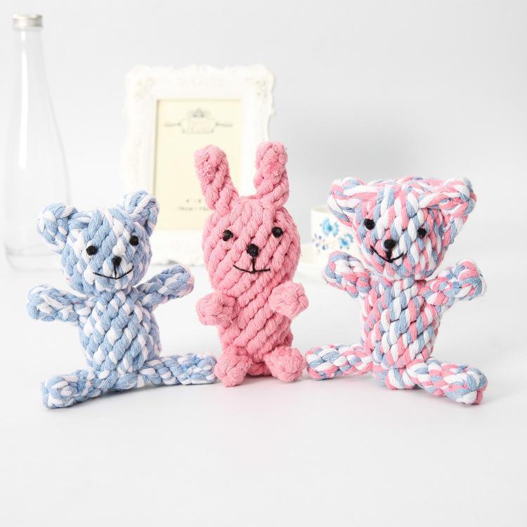 Wholesale Cute Durable Chew Custom Handmade Cotton Toothbrush Pet Dog Rope Toys