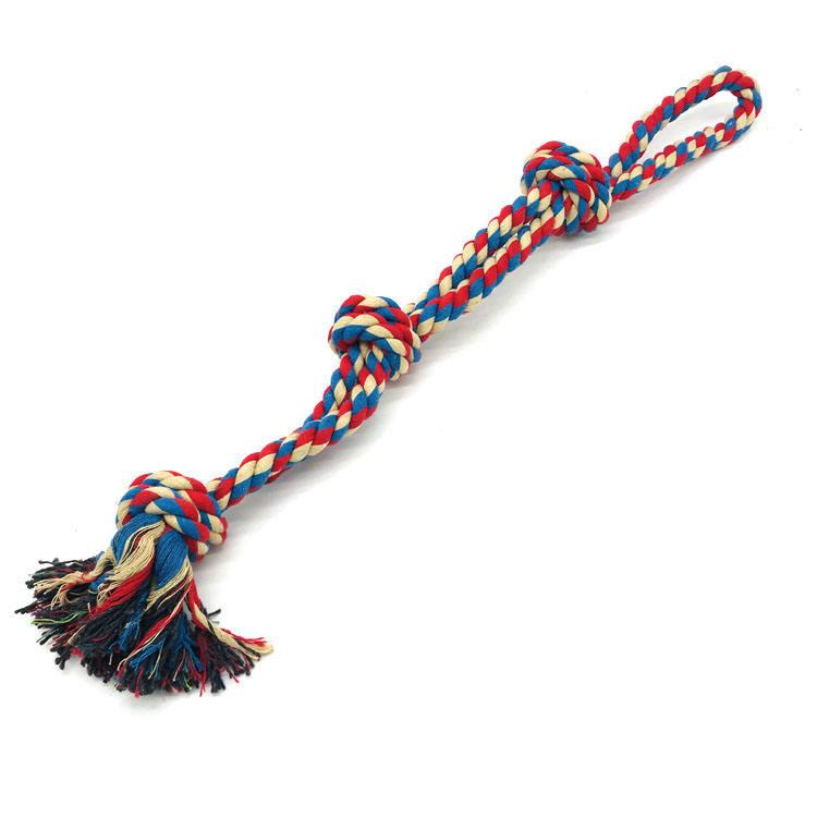 Dog Cotton Rope Toys Multi-knot Best Selling Dog Chew Toys 2-piece Combination Durable Pet Toys