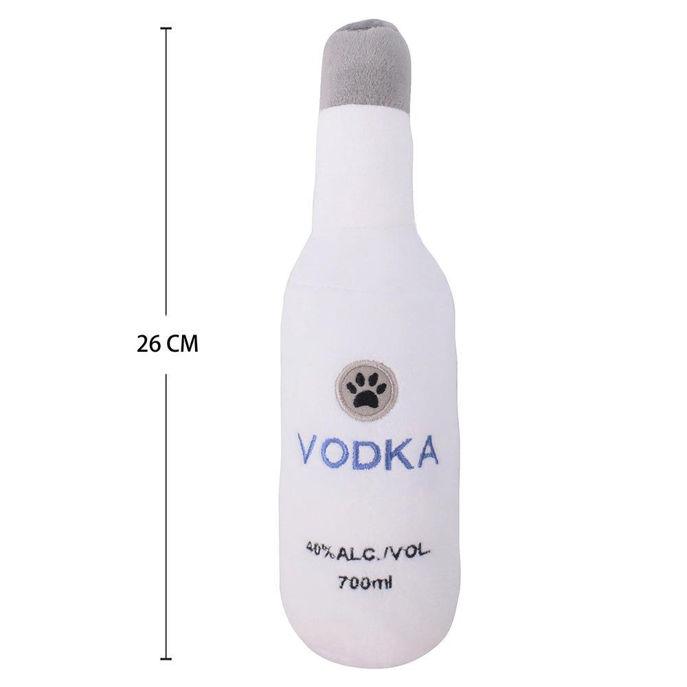 26cm Plush Whiskey Bottle Soft Sound Pet Squeak Toys Dog Toy Manufacturers Supplier