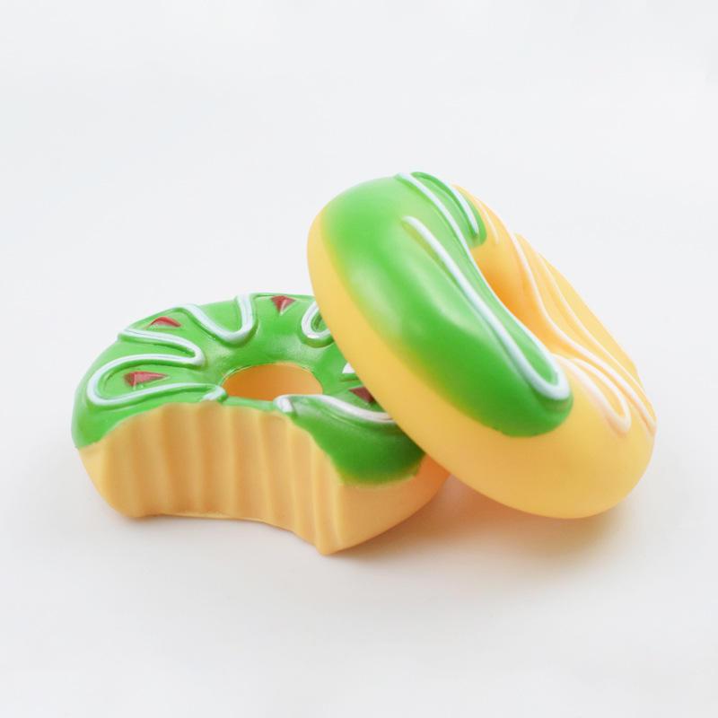 New Style Simulation Donut Vinyl Durable Squeaky Pet Toys Wholesale Hot Selling Dog Toys