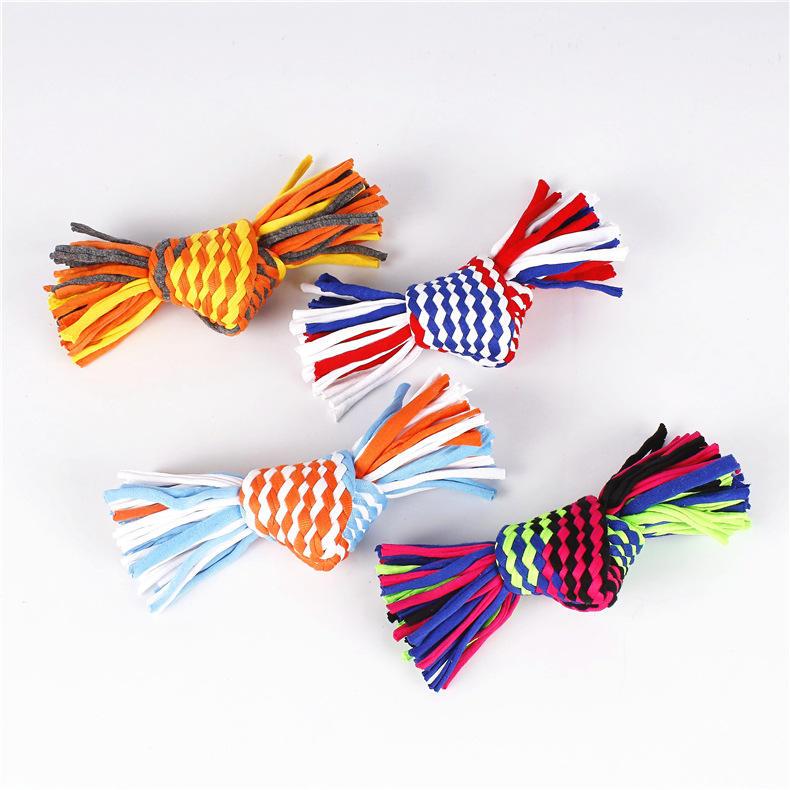 Triangle Knot Cotton Rope Funny Cat Toy Bite Resistant And Sharp Teeth Pet Supplies Puppy Toys Pet Dog Toy Bite Rope