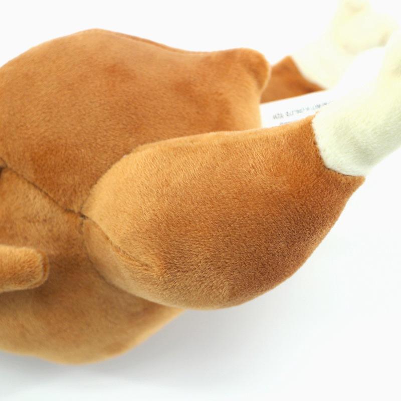 Durable Funny Roast Chicken Dog Squeaky Plush Chew Toys Chicken Toy Pet Stuffed Toy