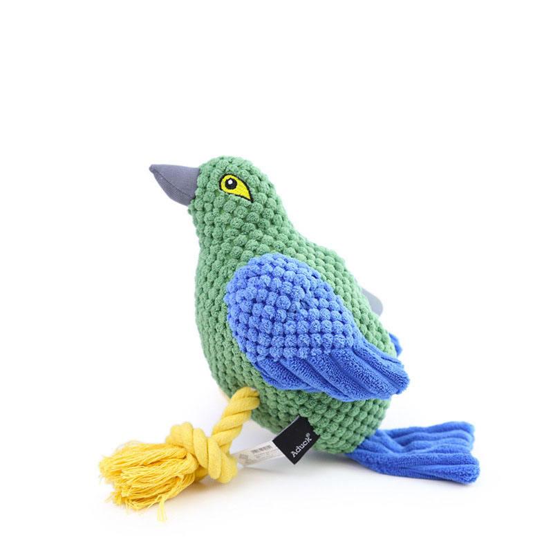 Vocal Pet Toy Plush Dog Molar Rope Knot Toy Parrot Bird Shape Cute Pet Toys