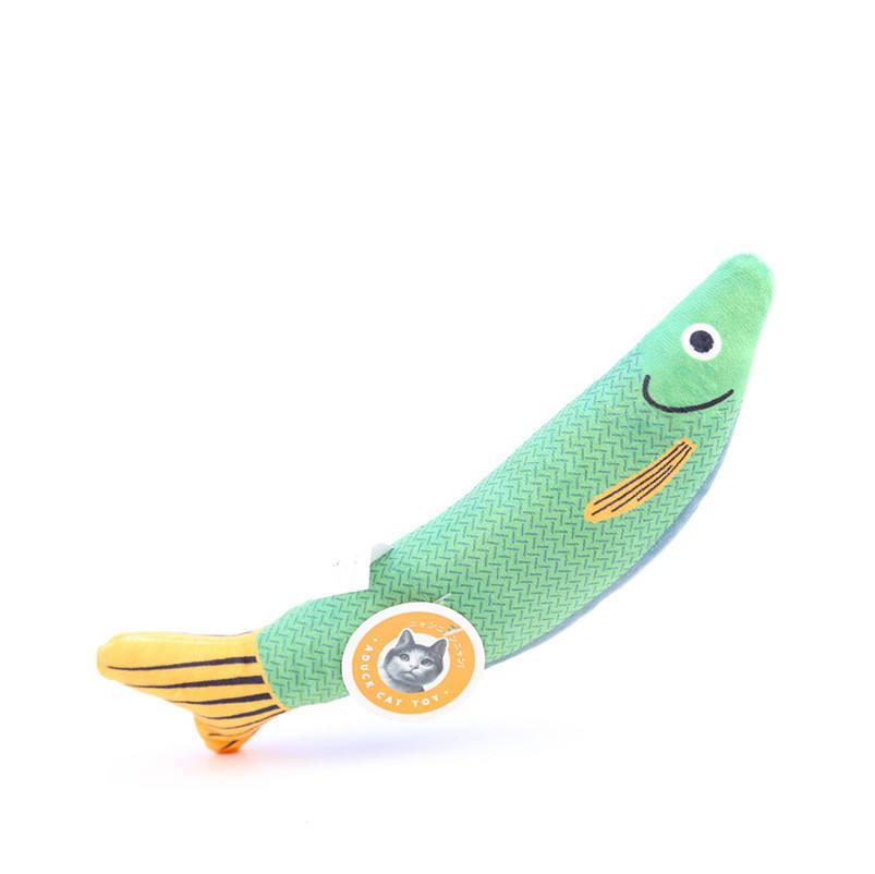 Multi Designs Natural Catnip Filled Interactive Cat Fish Toy Wholesale Cute Stuffed Soft Plush Fish