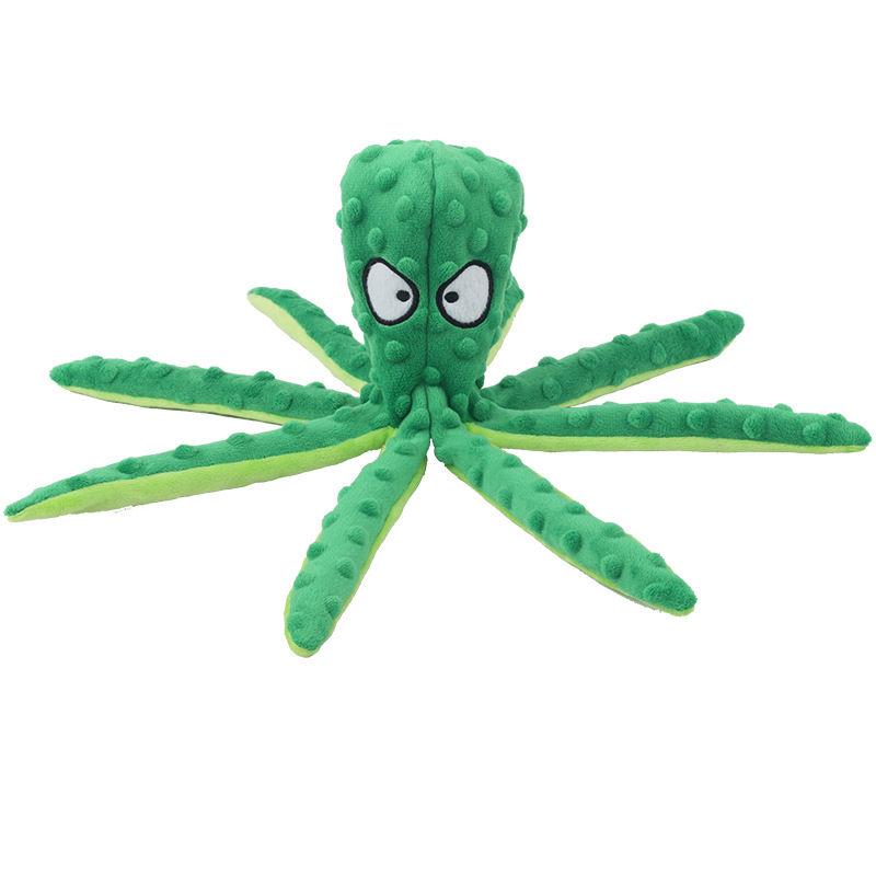 Hot Selling New Animals Interactive Ring Paper Toys Dog Octopus Ultrasonic Shape Chew Plush Pet Toy