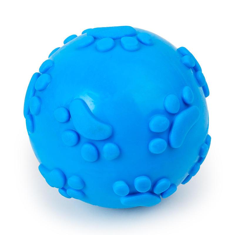 Eco Friendly And Non Toxic Footprint Paws Printed Ball Cheap Cute Squeaky Pet Dog Ball Tpr Toys