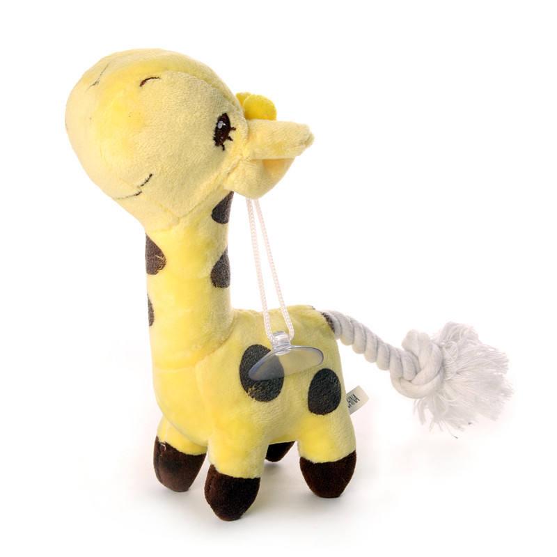 Cartoon Giraffe Shaped Soft Activity Toy Dog Plush