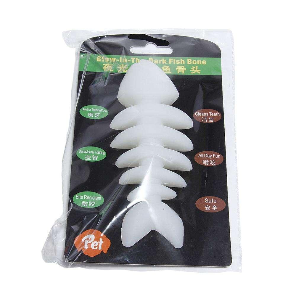 Durable Safe Luminous Silicon Teeth Cleaning Pet Toy Dog Bone