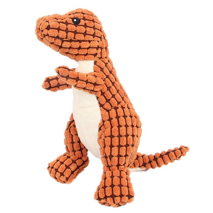 Custom Eco Friendly Dinosaur Shaped Chew Plush Dog Sound Toys