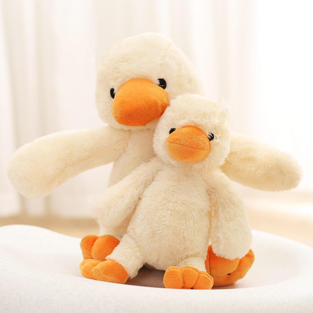 Wholesale In Stock Small Big Sized 25cm 35cm Chew Squeaky Plush Duck Shape Pet Dog Soft Toy