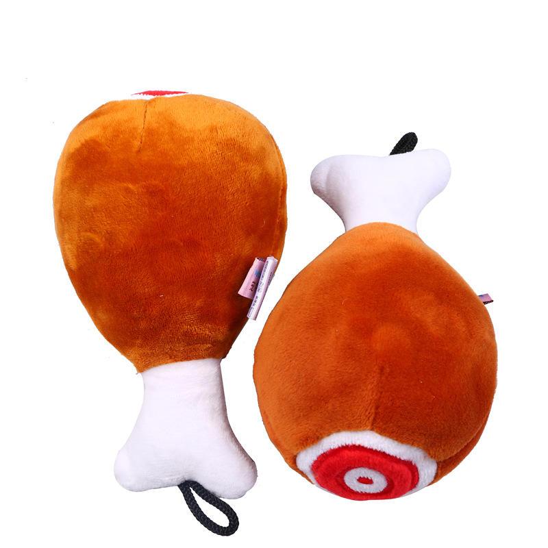 Chicken Leg Plush Squeak Chew Interactive Sound Pet Dog Toys